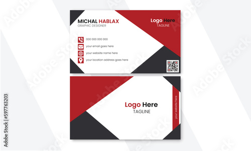 Modern creative and vector business card template. Presentation card, visiting card for business and personal use. Vector  illustration design. © Graphic