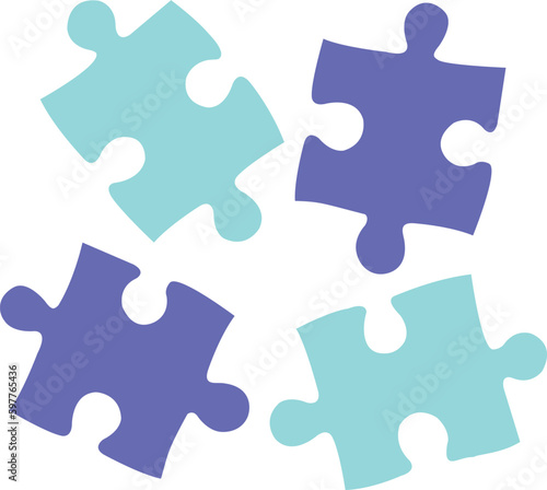 Puzzle pieces design. Cooperation concept. Business strategy 