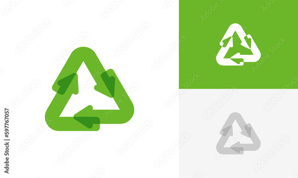 recycle modern overlaping logo design vector recycle modern overlaping logo design vector