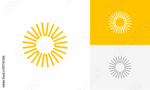 sun abstract logo design vector	