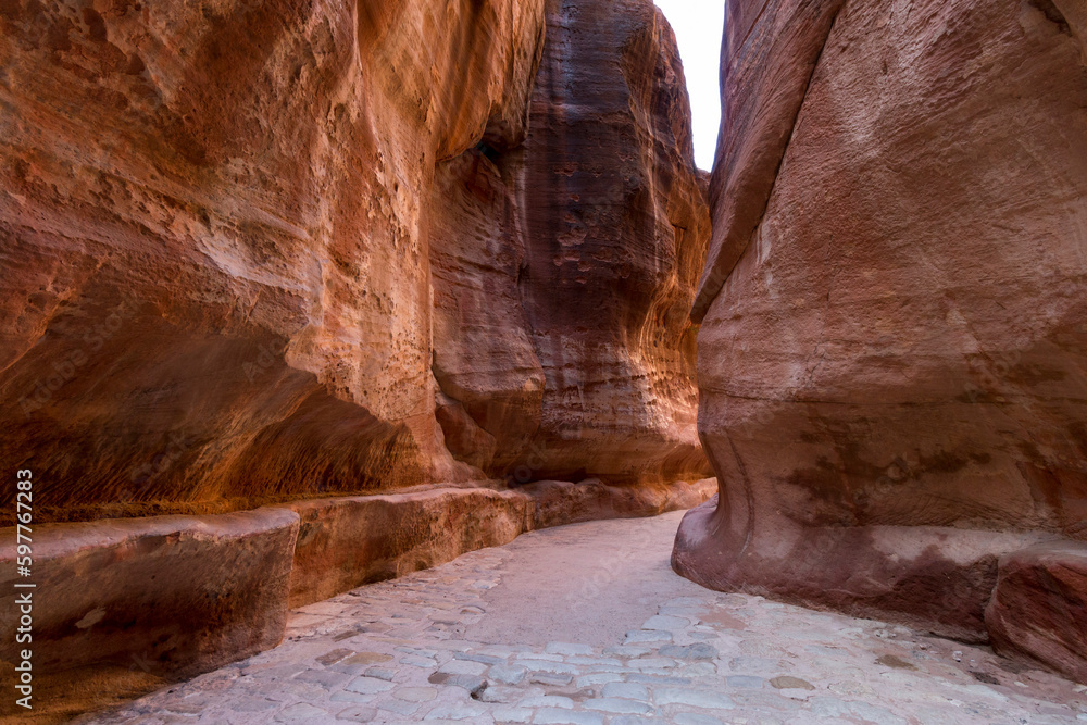 The canyon patch leading the Petra's heart, Jordan