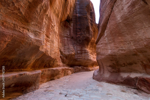 The canyon patch leading the Petra's heart, Jordan