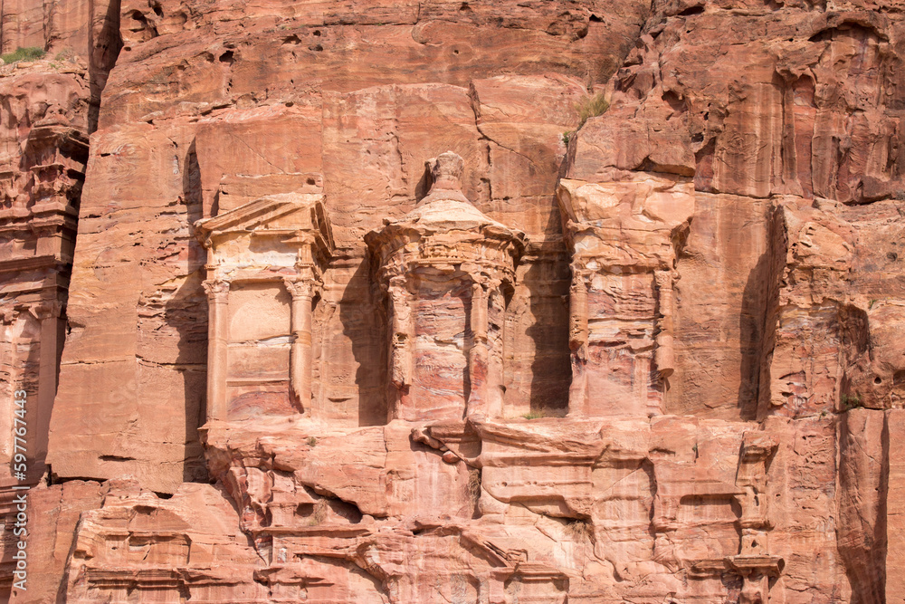 the facade of the Corinthian Tomb, Royal Tombs, Petra, Jordan
