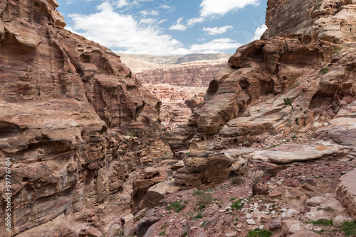amazing view from Ad-Deir trail, Petra, Jordan