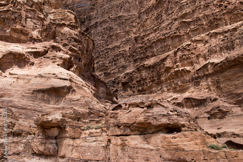 texture of the sandstone, Ad-Deir Trail, Petra, Jordan