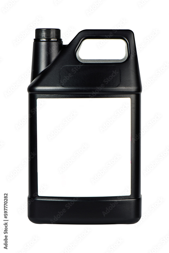 Black Gallon with Empty Label isolated Black Gallon with Empty Label isolated
