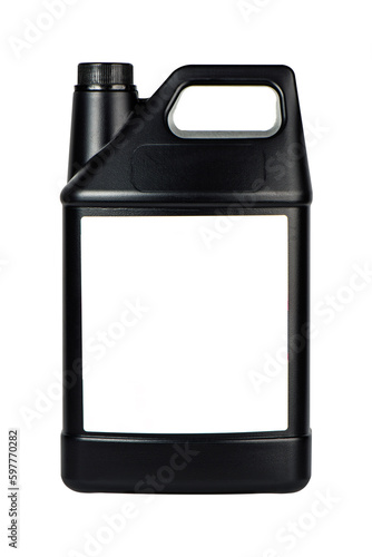 Black Gallon with Empty Label isolated