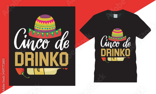 Cinco De Mayo Typography Vector T Shirt Design,