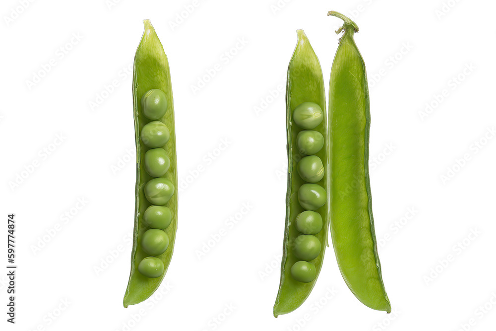 peas set isolated on white or transparent background, cut out peas set isolated on white or transparent background, cut out