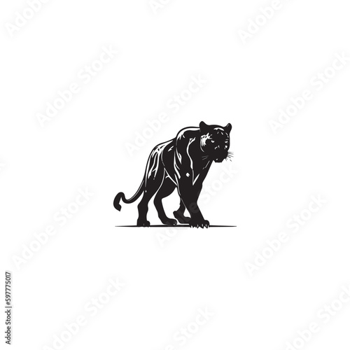 animal panther black illustration vector