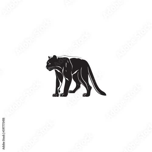 animal panther black illustration vector © Rapit