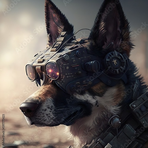 Plakat Futuristic War Dog 1