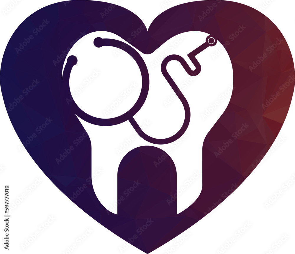Dental stethoscope logo, Dental Clinic Logo Tooth abstract design Dental stethoscope logo, Dental Clinic Logo Tooth abstract design