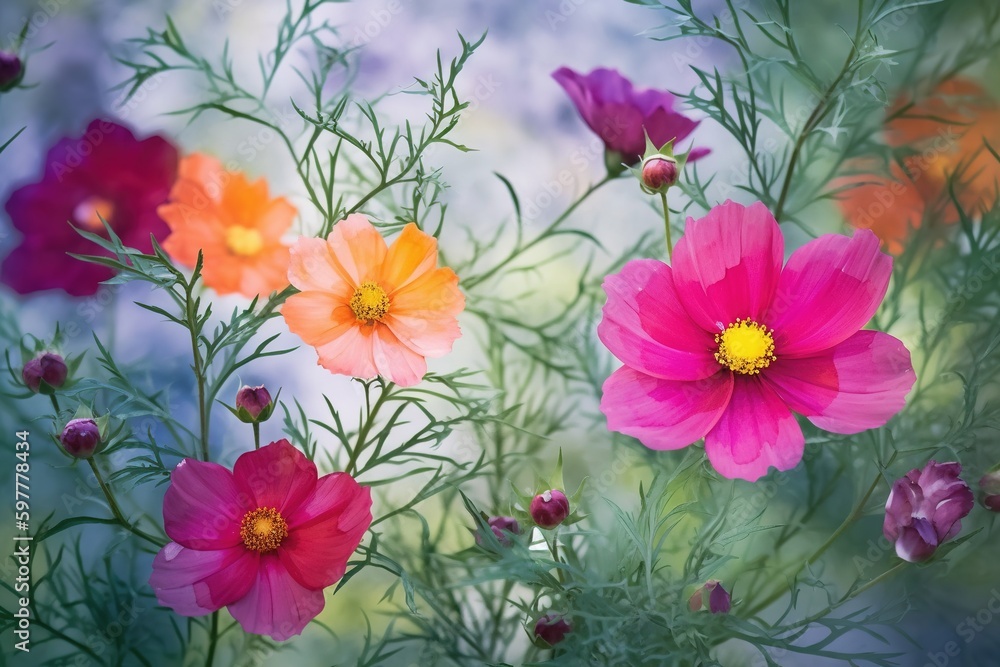 flower background, watercolor - Ai