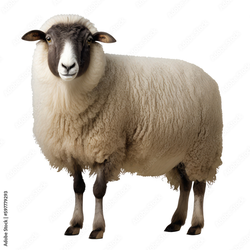 Fototapeta premium brown sheep isolated on white