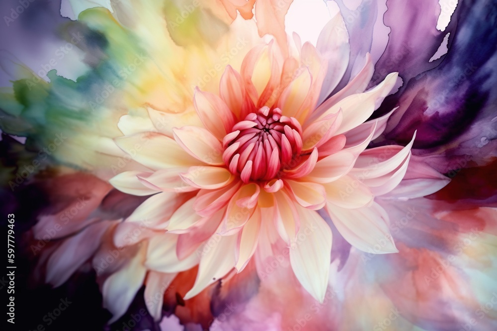 flower background, watercolor - Ai flower background, watercolor - Ai