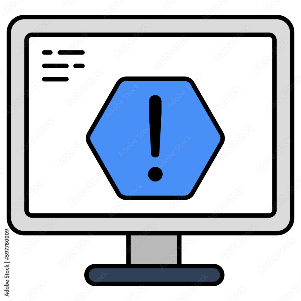 Trendy design icon of system error Trendy design icon of system error