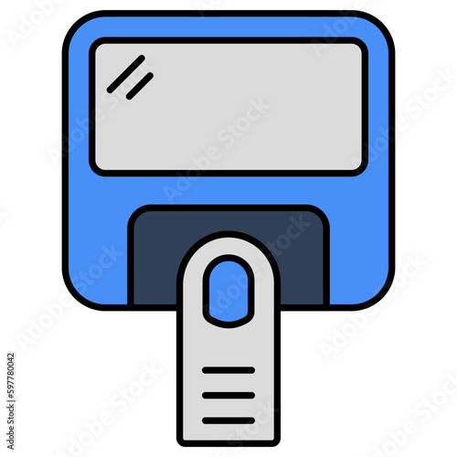 Premium download icon of fingerprint attendance 