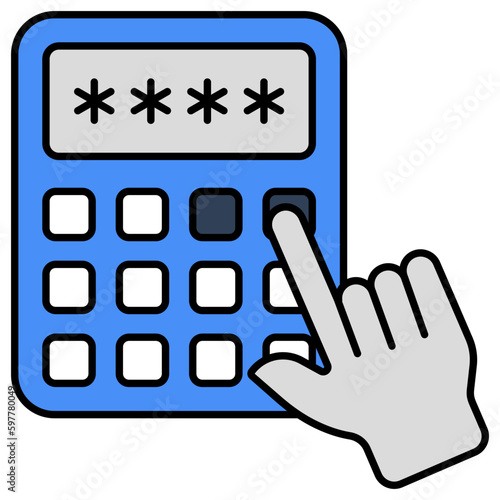 Modern style vector of calculator icon photo