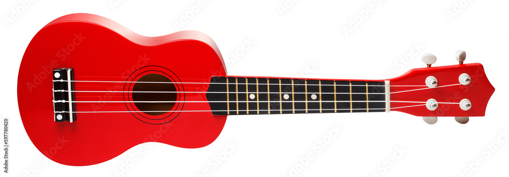 Obraz premium Red ukulele cut out