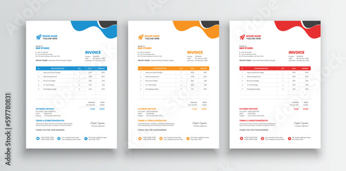 Business corporate creative invoice template. Business invoice for your business, print ready invoice design template.