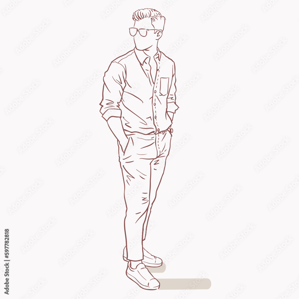 person in a shirt with glasses vector for card illustration background person in a shirt with glasses vector for card illustration background