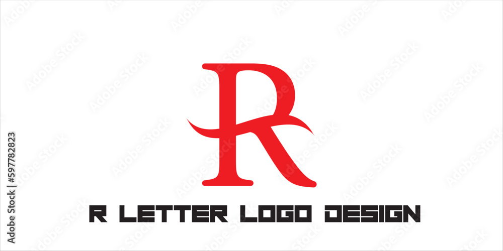 Initial letter R logo design template, Vector illustration Free Vector ...