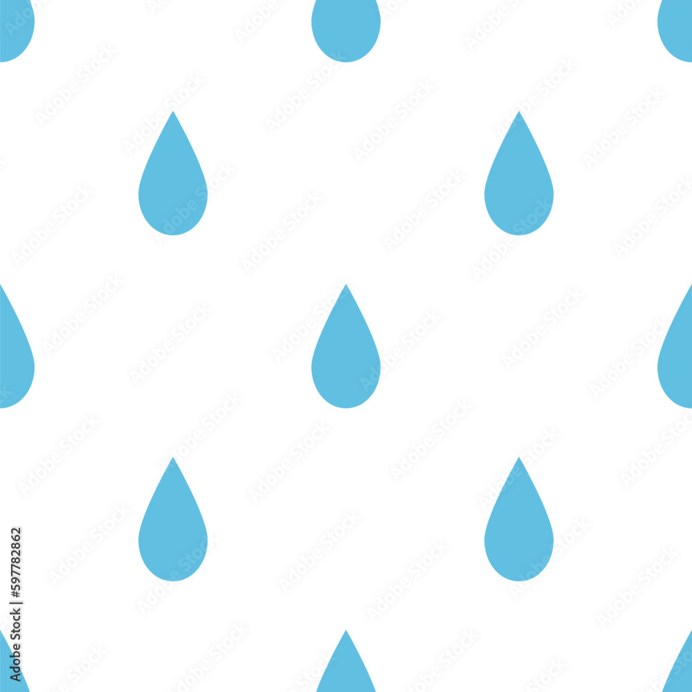 Light blue raindrops, water droplets seamless pattern Light blue raindrops, water droplets seamless pattern