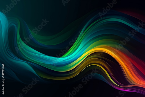 abstract multicolor background with lines. Generative AI