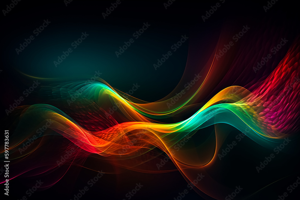 Naklejka premium abstract multicolor background with lines. Generative AI