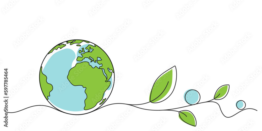 Vector illustration of earth with foliage in outline style.
Earth day illustration. Vector illustration of earth with foliage in outline style.
Earth day illustration.