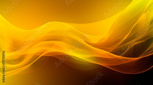 abstract orange background with waves. Generative AI