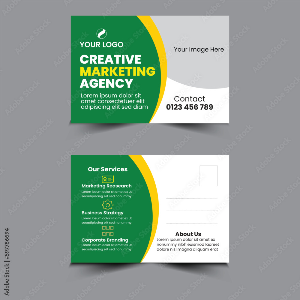 Corporate Modern Postcard design template Corporate Modern Postcard design template