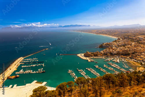 Fototapeta Naklejka Na Ścianę i Meble -  Landscape of a splendid Sicilian seaside village