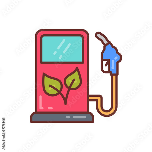 Biofuel icon in vector. Illustration