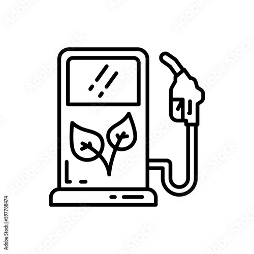 Biofuel icon in vector. Illustration