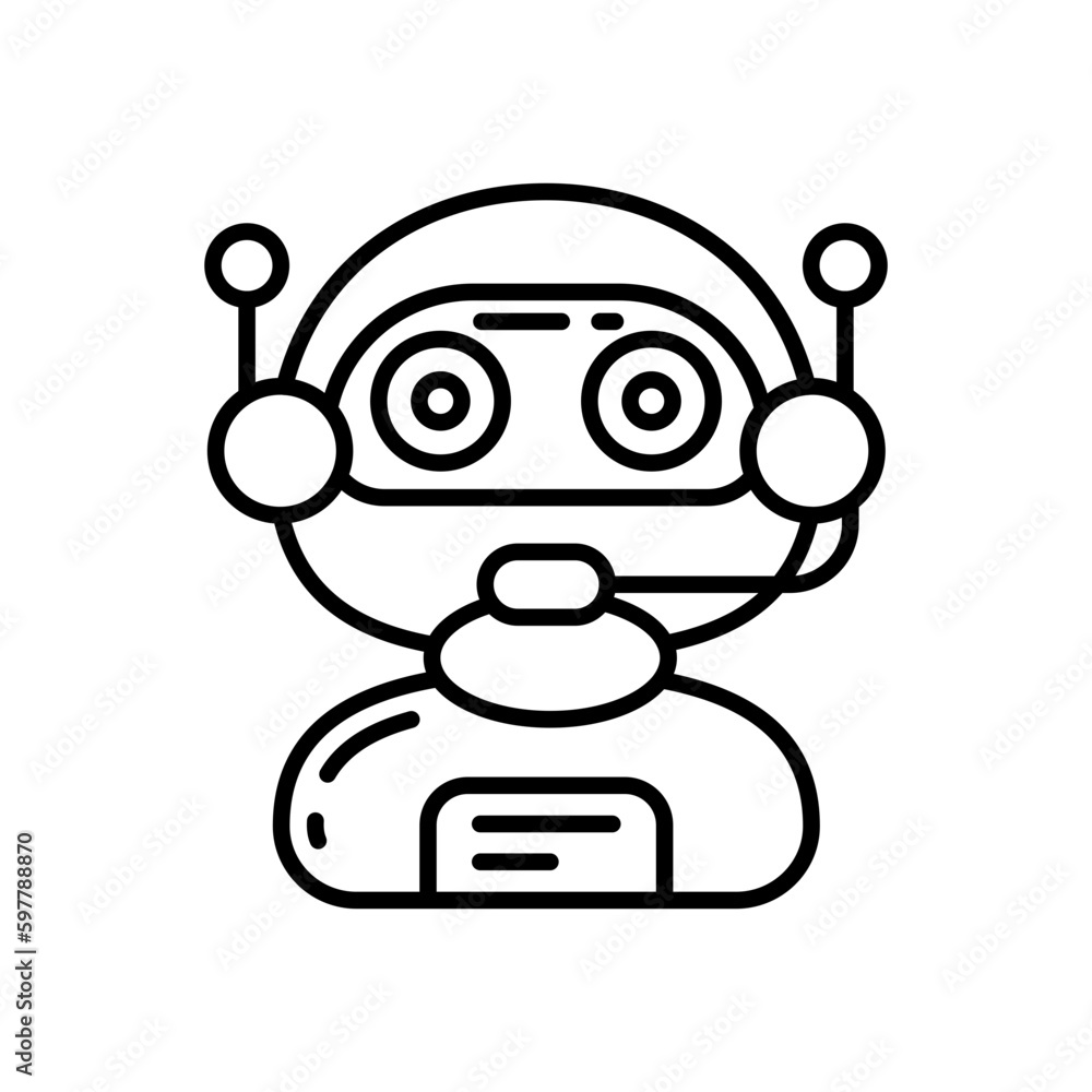 Advanced AI Assistant icon in vector. Illustration Advanced AI Assistant icon in vector. Illustration