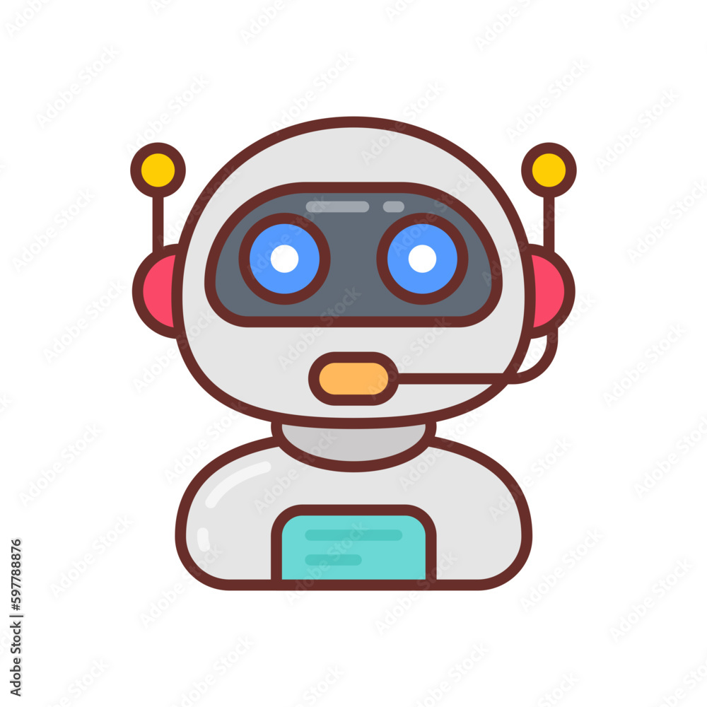Advanced AI Assistant icon in vector. Illustration