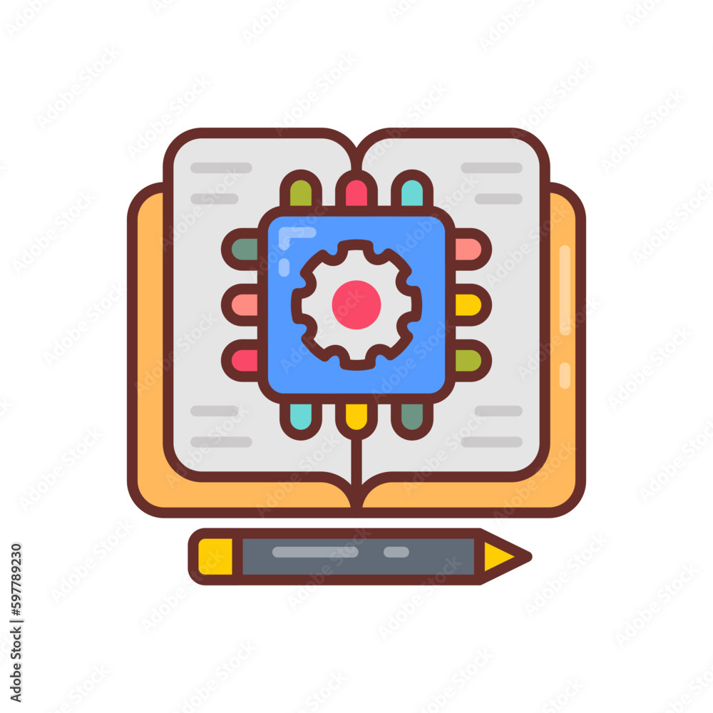 Cybernetics icon in vector. Illustration Cybernetics icon in vector. Illustration
