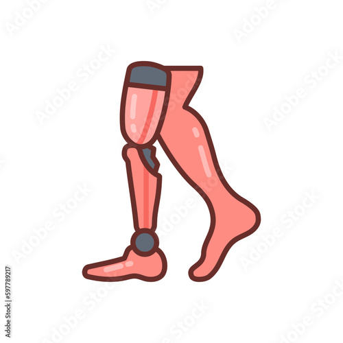 Prosthetic icon in vector. Illustration