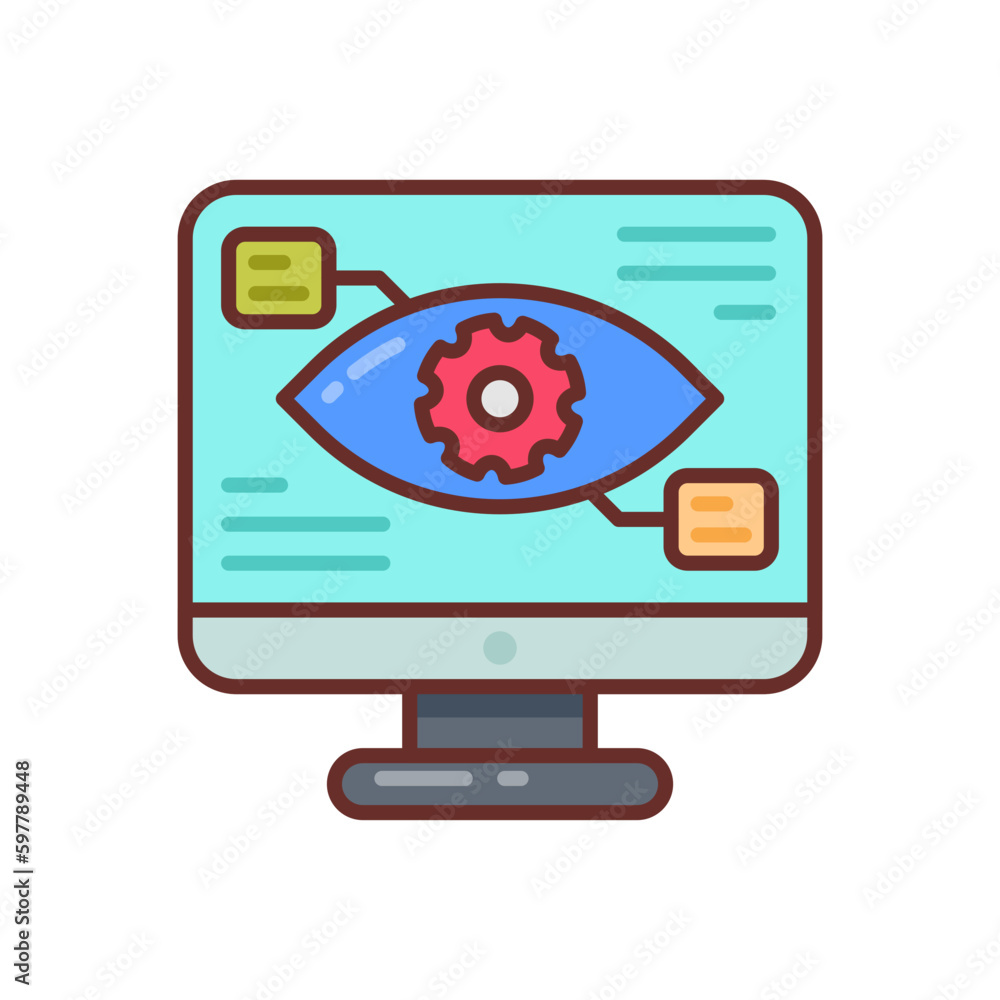 Cyber Eye icon in vector. Illustration Cyber Eye icon in vector. Illustration