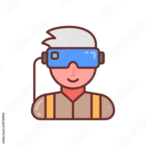 Virtual Reality icon in vector. Illustration