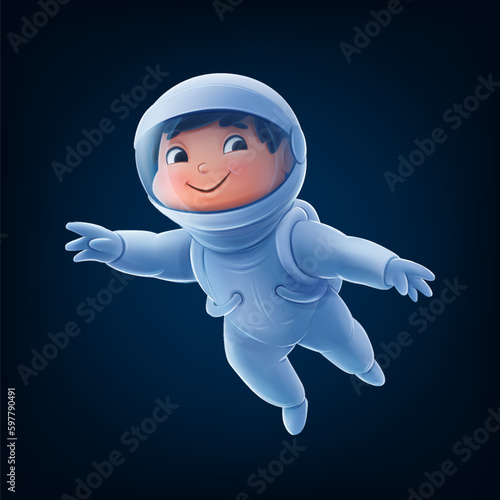 graphic illustration astronaut in space 