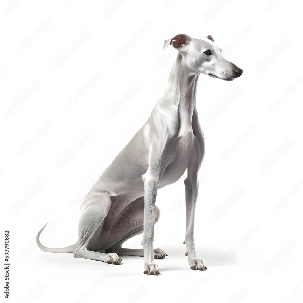 Azawakh breed dog isolated on white background