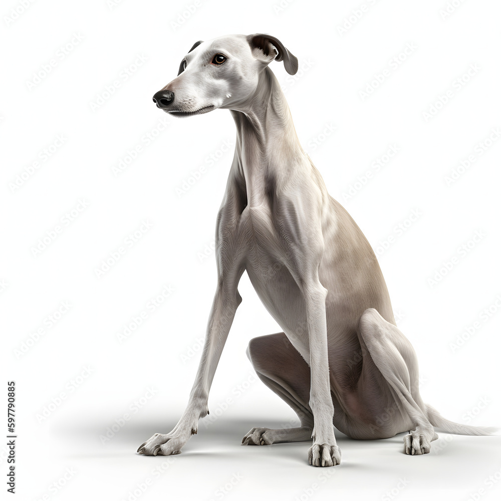 Azawakh breed dog isolated on white background Azawakh breed dog isolated on white background