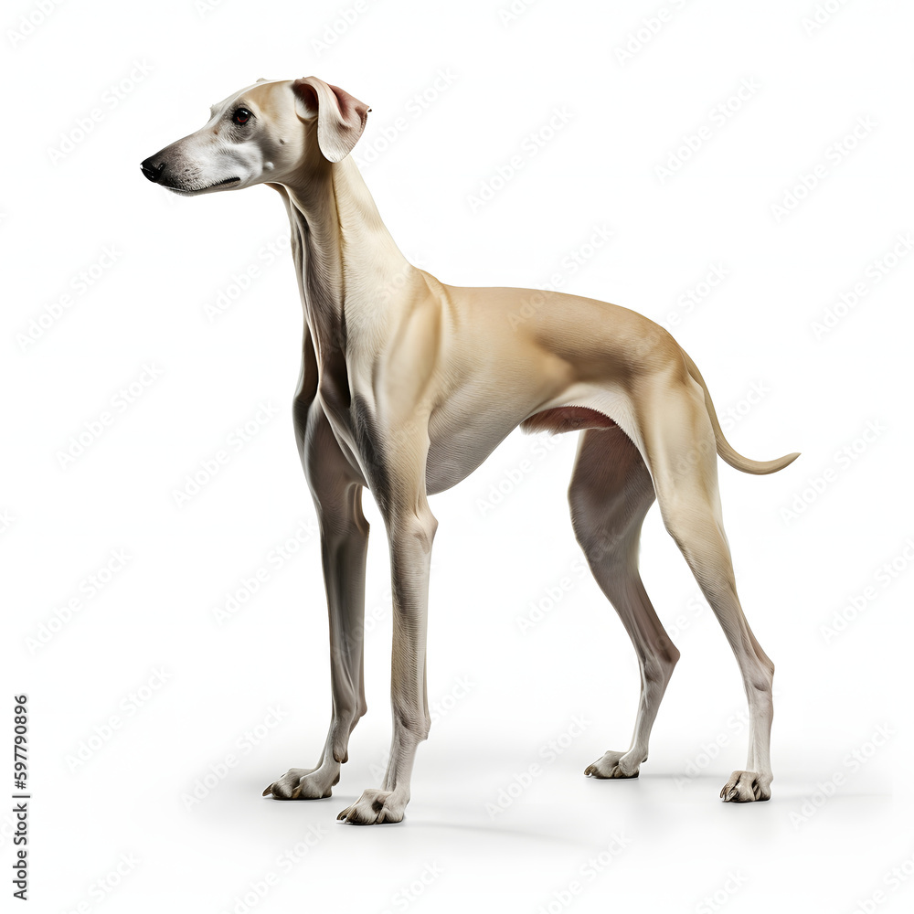 Azawakh breed dog isolated on white background