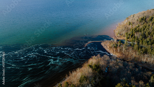 River delta on Lake Superior