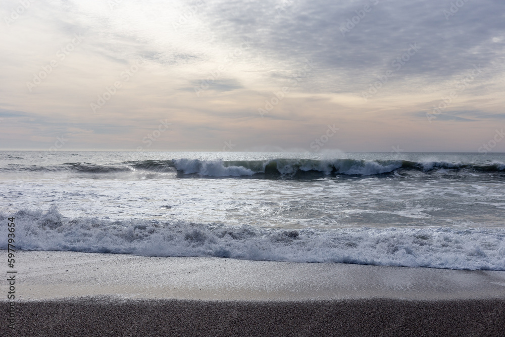 A view on the Pacific ocean coast