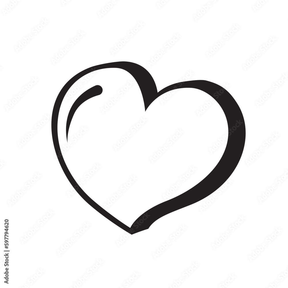 Heart icon design isolated on white background. Vector symbol template Heart icon design isolated on white background. Vector symbol template