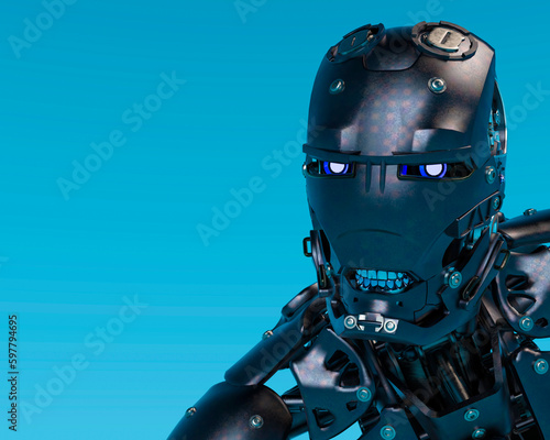 super cyborg close up